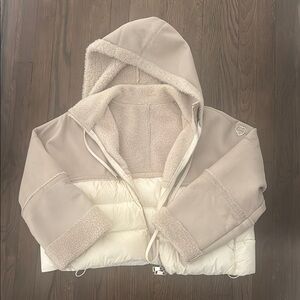 MONCLER Jacket. Leather with Down Fill. Rare gorgeous coat. Size 1
